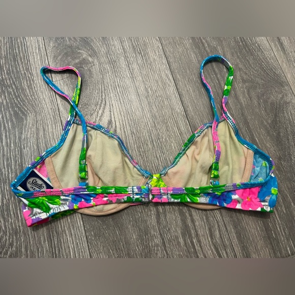 Vintgae studio la Blanca neon foil bikini top. - Picture 4 of 8